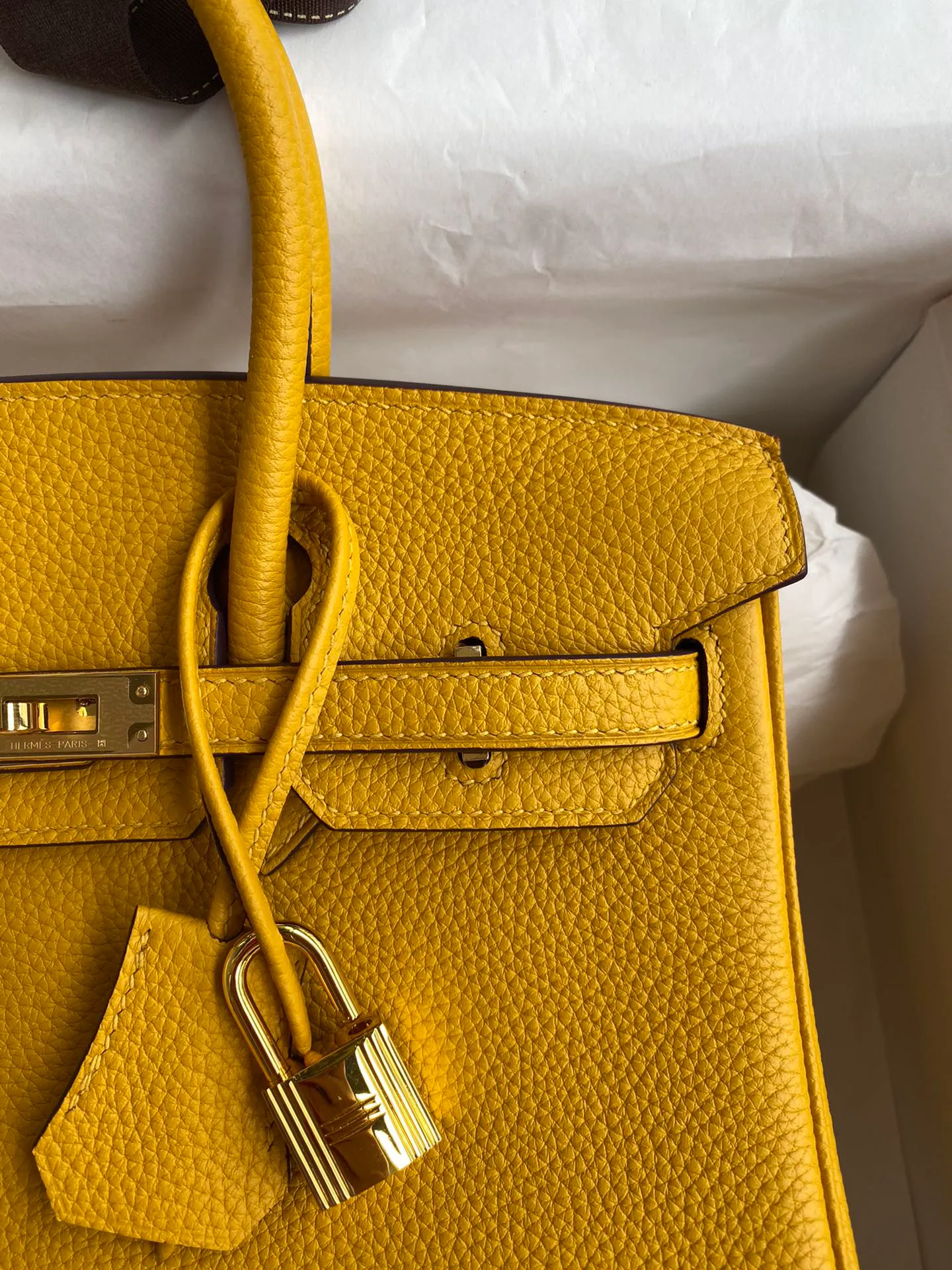 Birkin 25/30/35 Bag Jaune Ambre (Amber Yellow) Leather