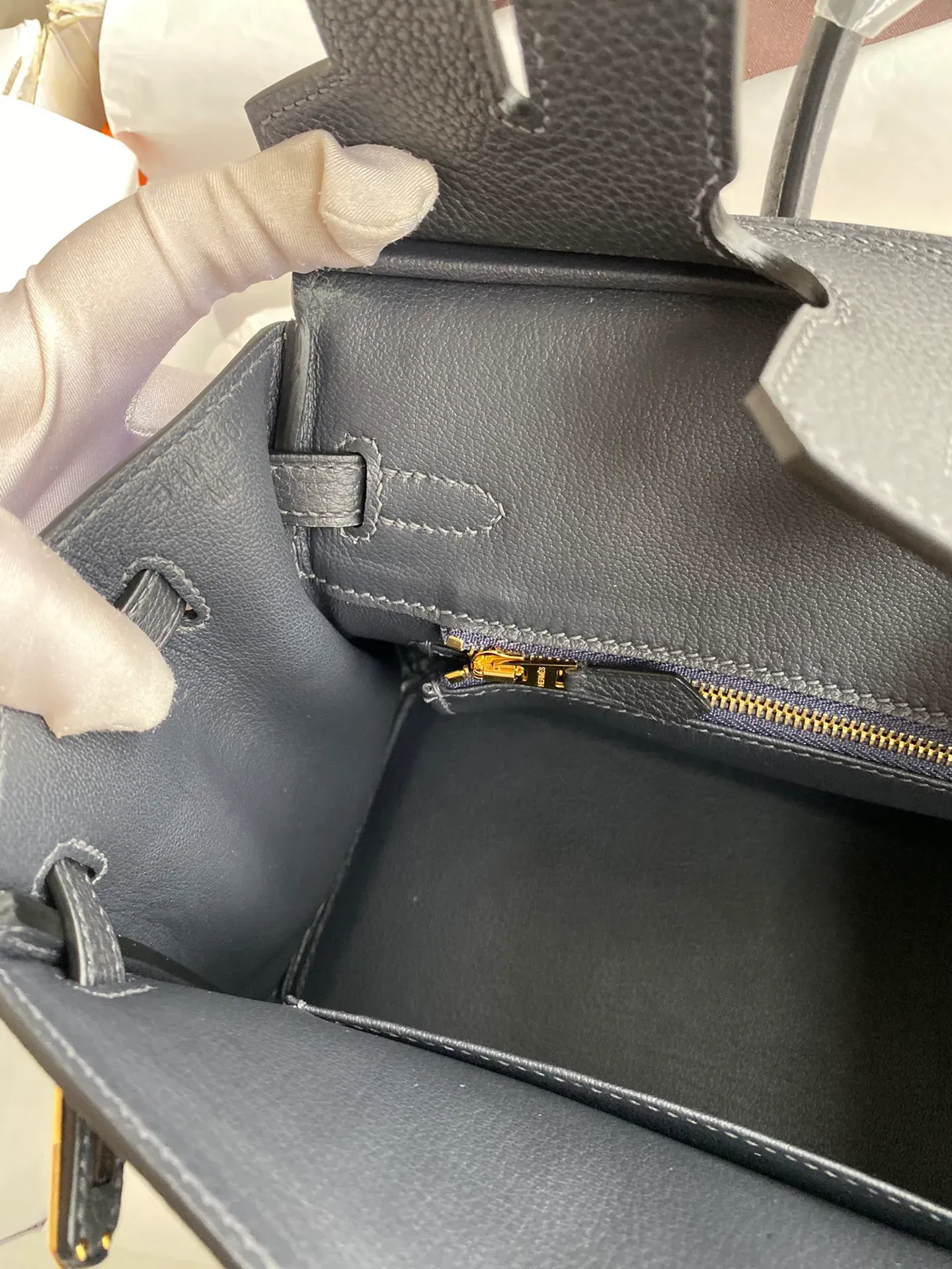 Birkin 25/30/35 Bag Graphite (Iron Grey) Togo Leather