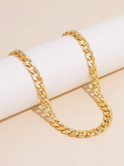 1pc Simple Chunky Chain Clavicle Chain Necklace Women Girls Jewelry Accessories