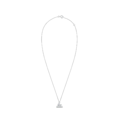 Volt One Small Pendant, White Gold And Diamond