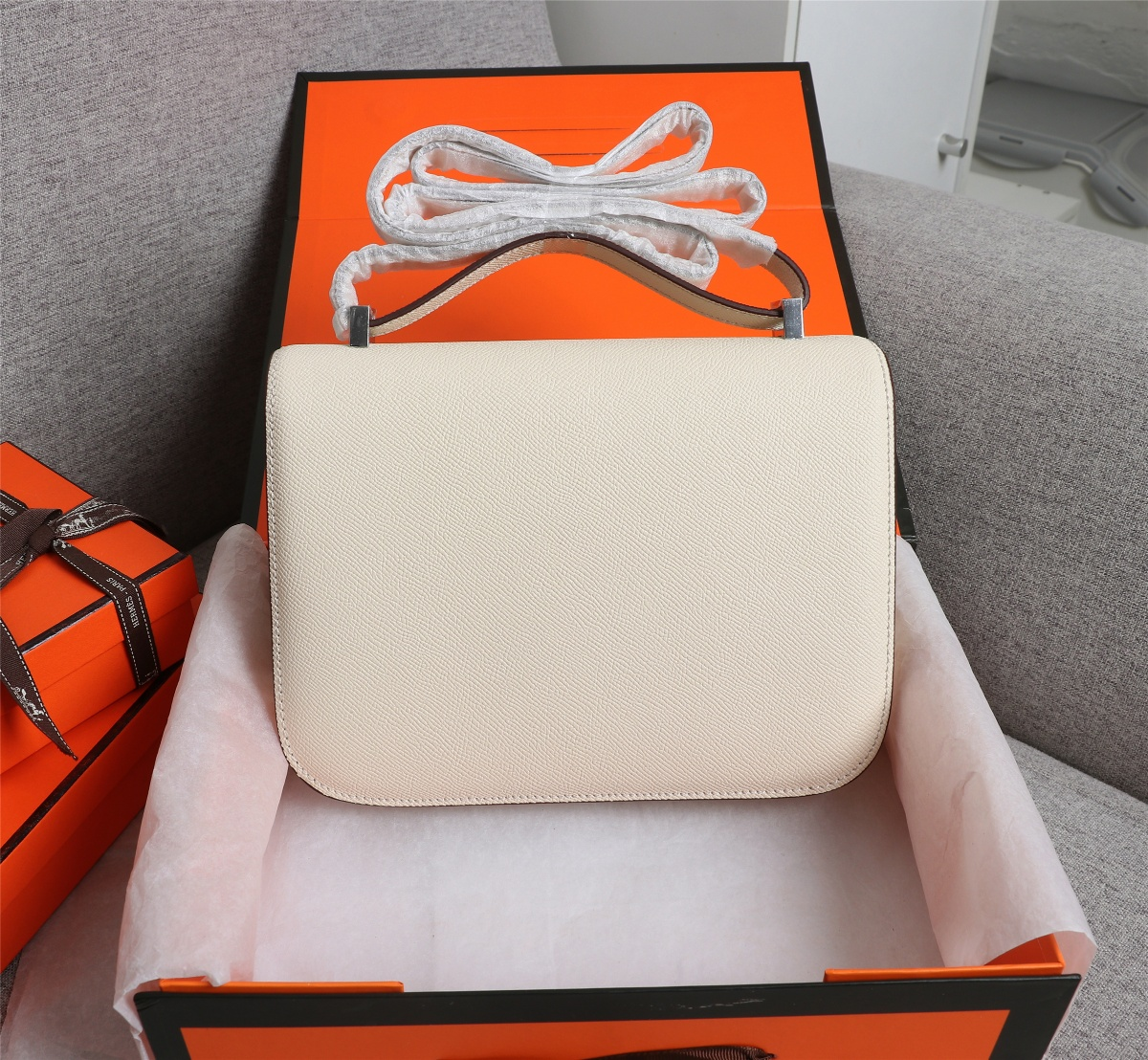 Constance 19/23 bag White Epsom Leather