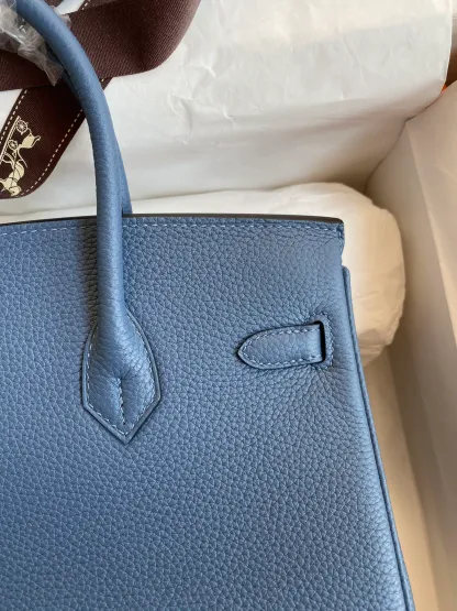 Birkin 25/30/35 Bag Blue Togo Leather