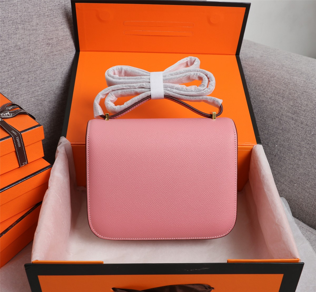 Constance 19/23 bag Pink Epsom Leather