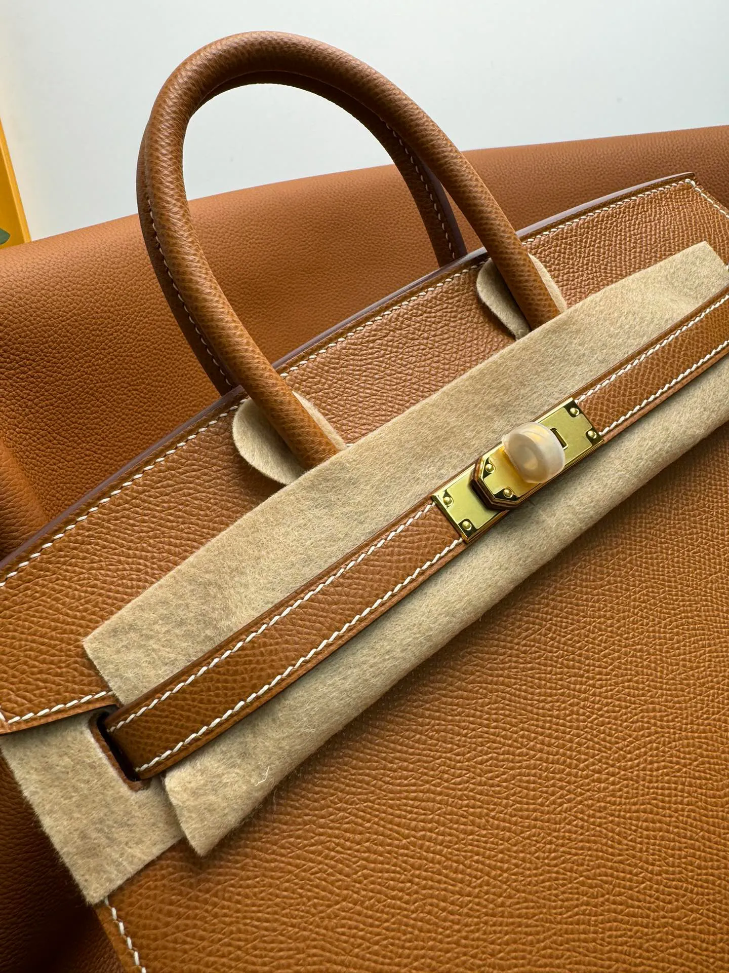 Birkin 25/30/35 Bag Gold (Amber Brown) Epsom Leather