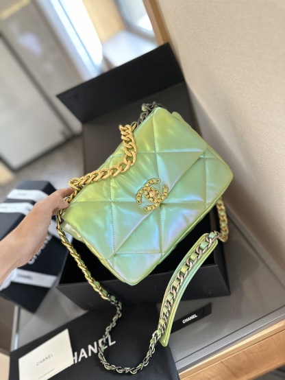 White Lambskin CLASSIC FLAP Small Medium Bag Silver Gold Reverse Hardw