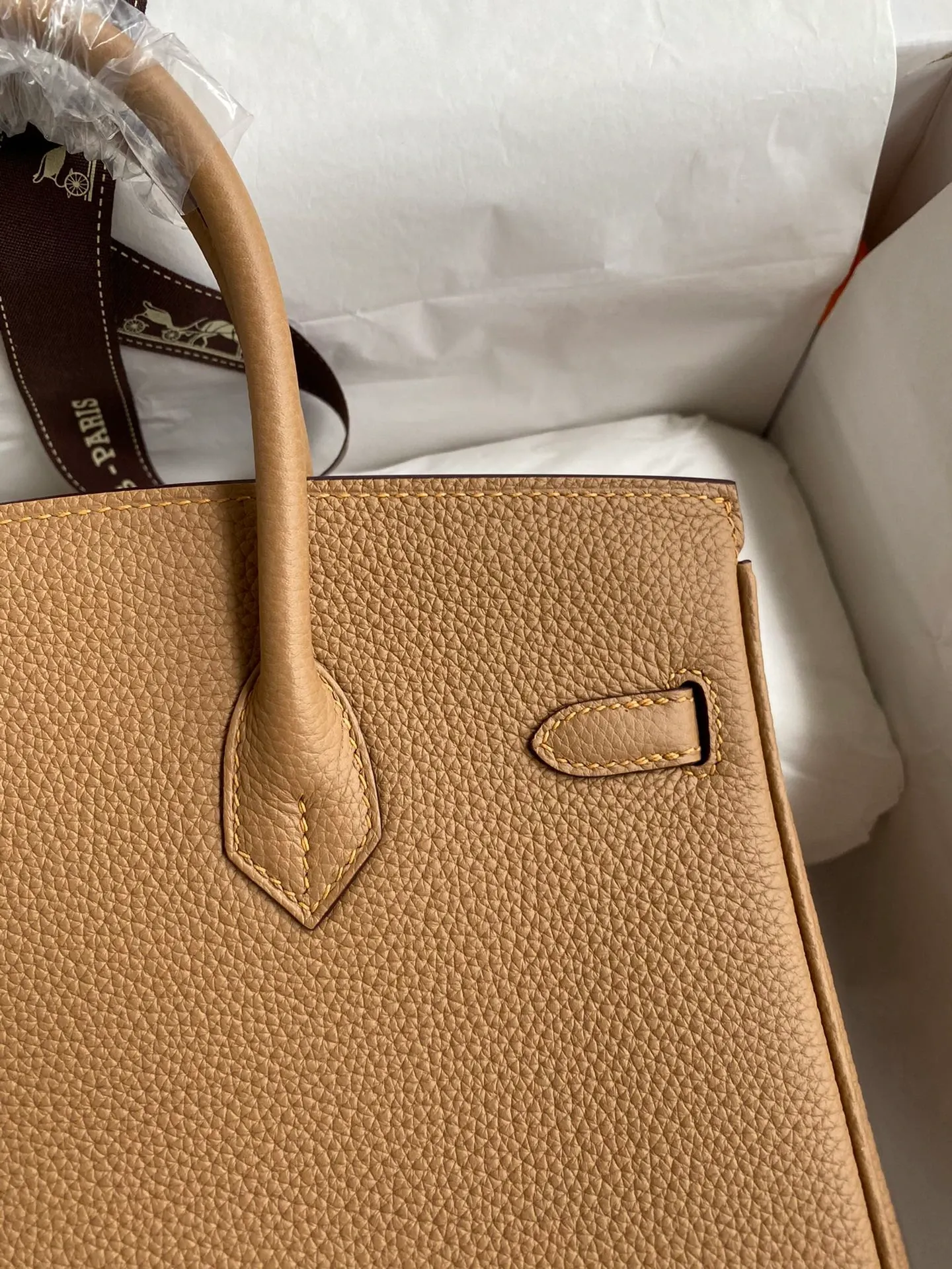 Birkin 25/30/35 Bag Chai (Milk Tea Brown) Togo Leather
