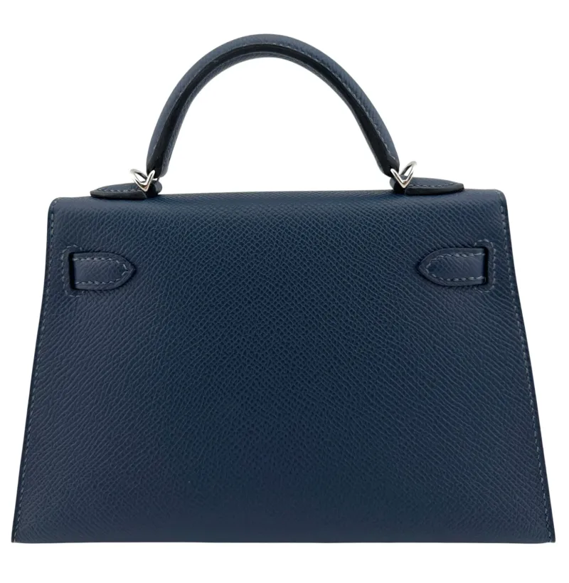 Herthemes Bleu de Prusse Epsom Mini Kelly 20 II Electrum Hardware