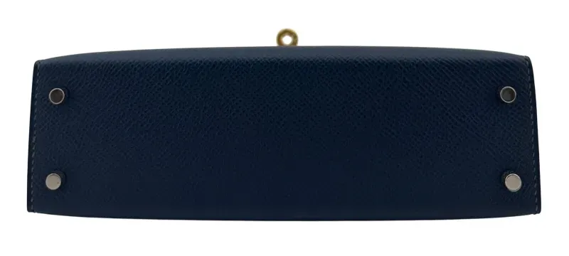 Herthemes Bleu de Prusse Epsom Mini Kelly 20 II Electrum Hardware