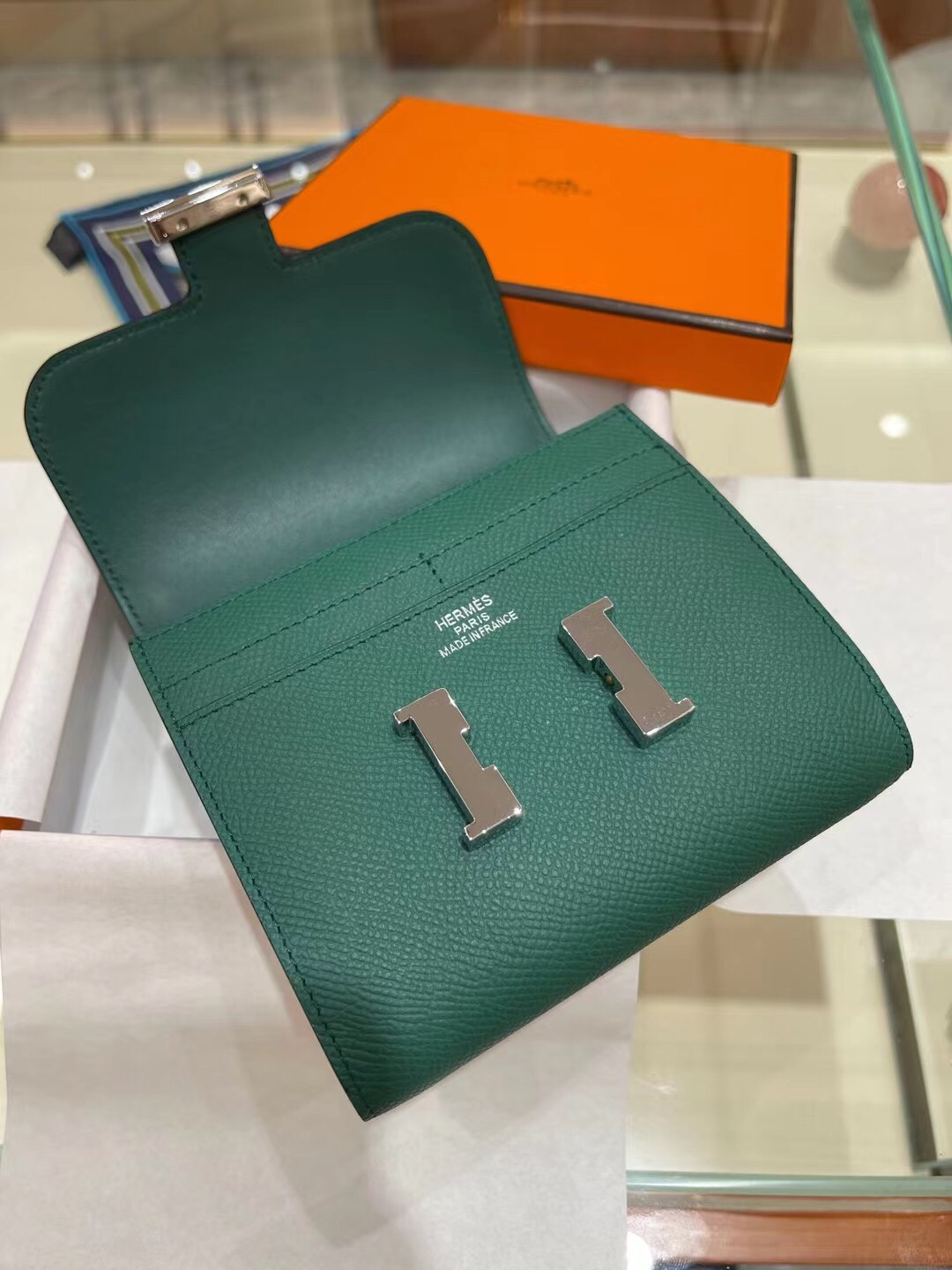 Constance Mini 13 Bag Green Epsom Leather