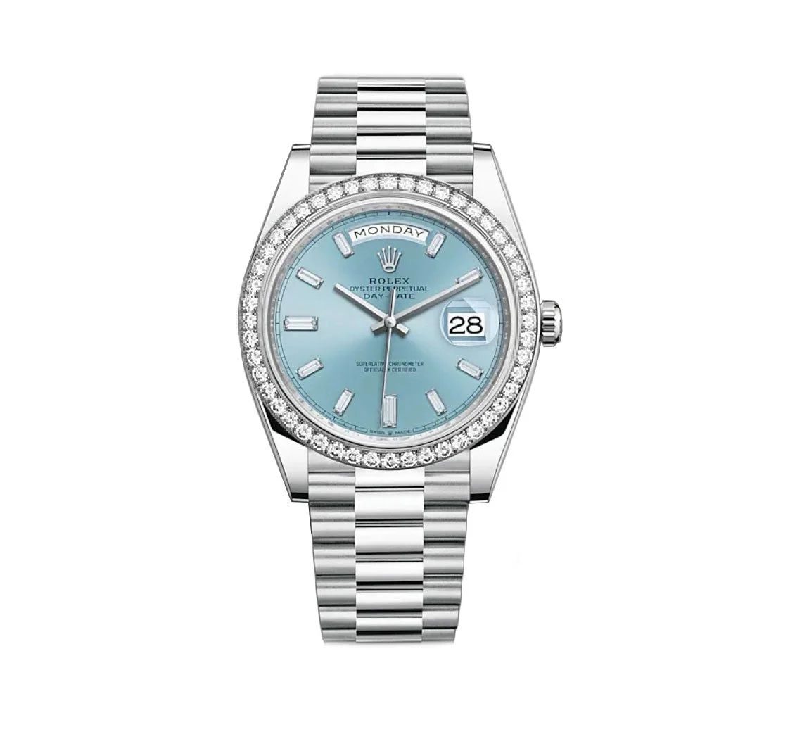 Day-Date 36 Ice Blue Diamond President Bracelet Watch