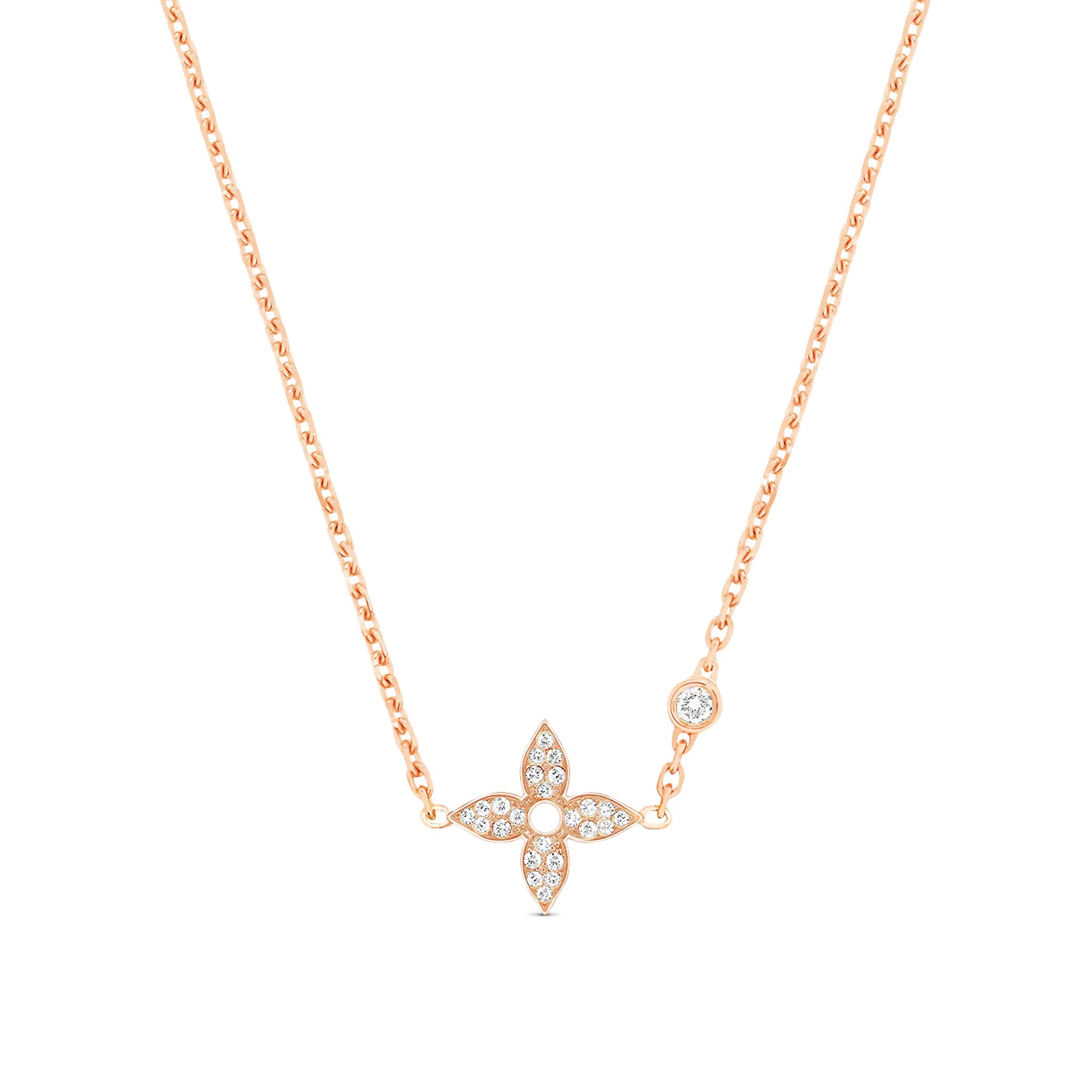 Idylle Blossom Pendant, Pink Gold And Diamonds