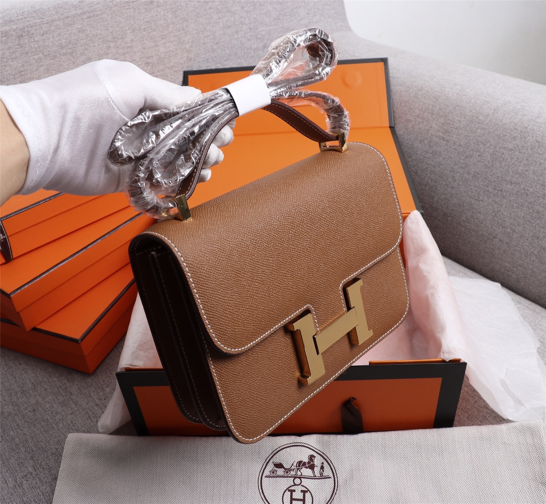 Constance 19/23 bag Brown Epsom Leather