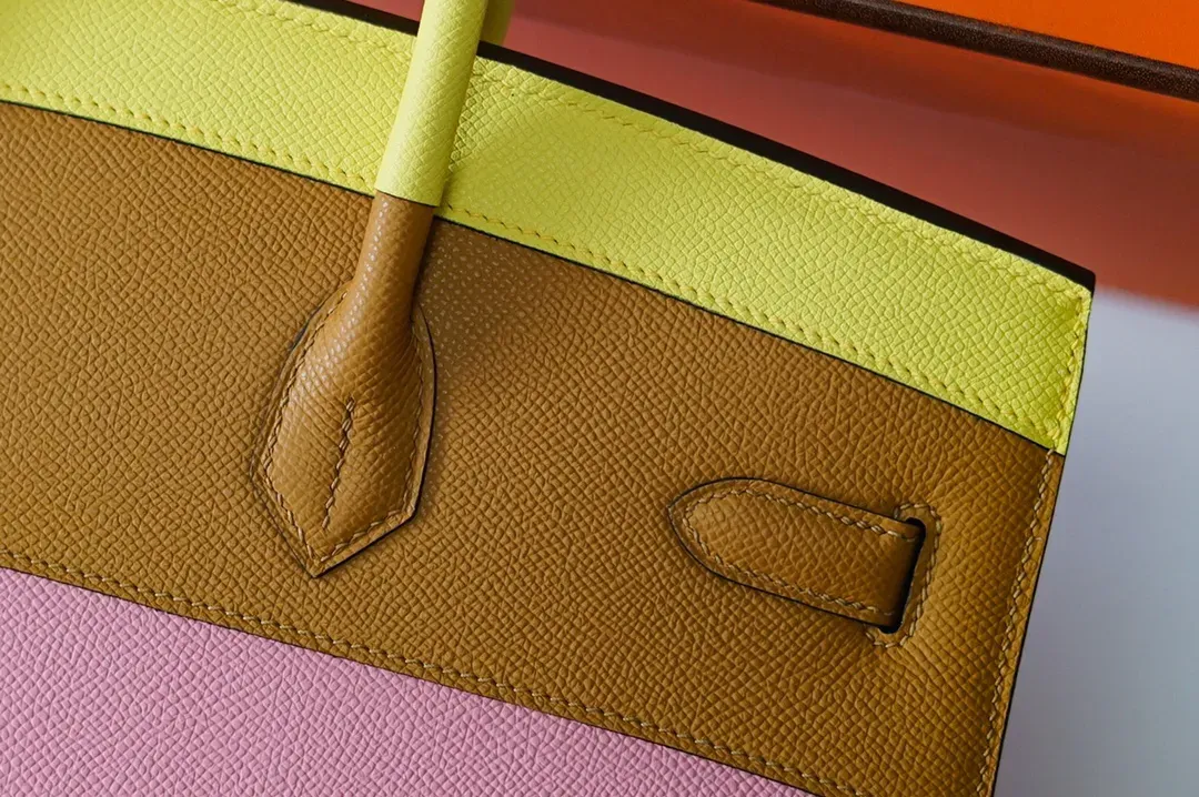 Birkin 35 Bag Four‑Tone Colorblock 2 Epsom Leather