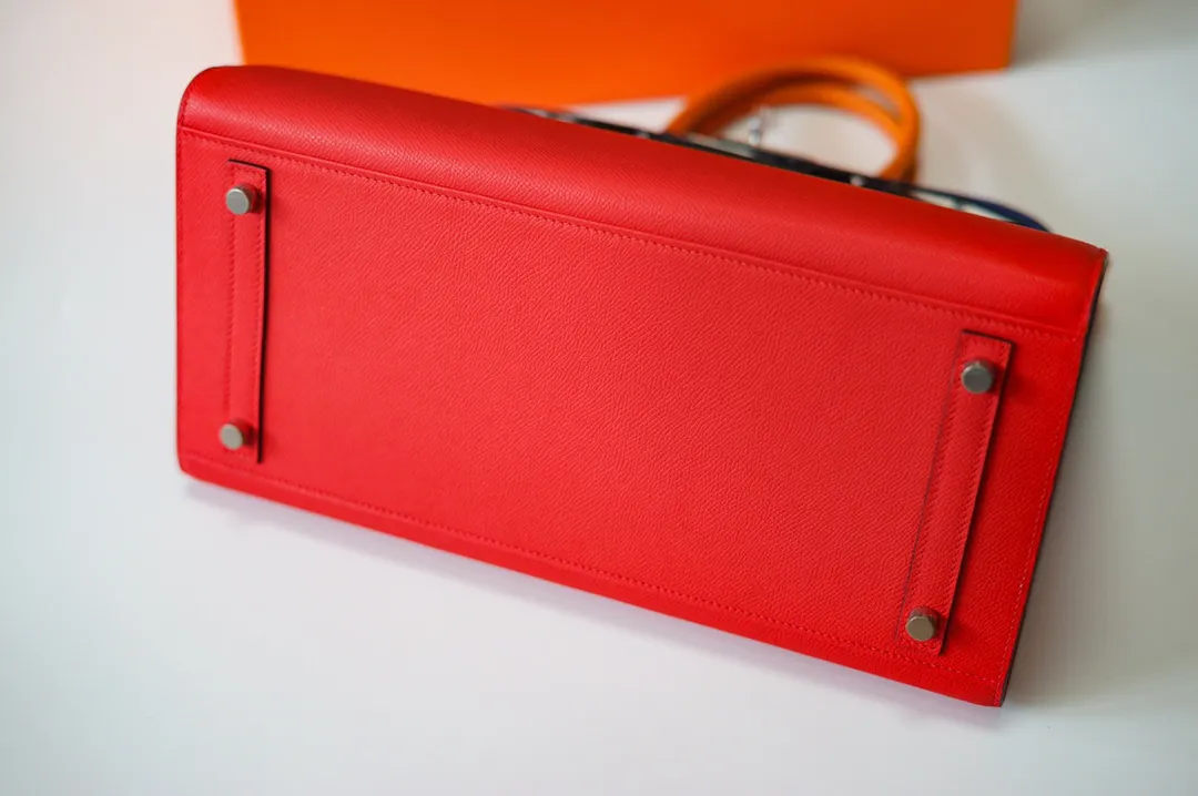 Birkin 35 Bag Four‑Tone Colorblock 2 Epsom Leather