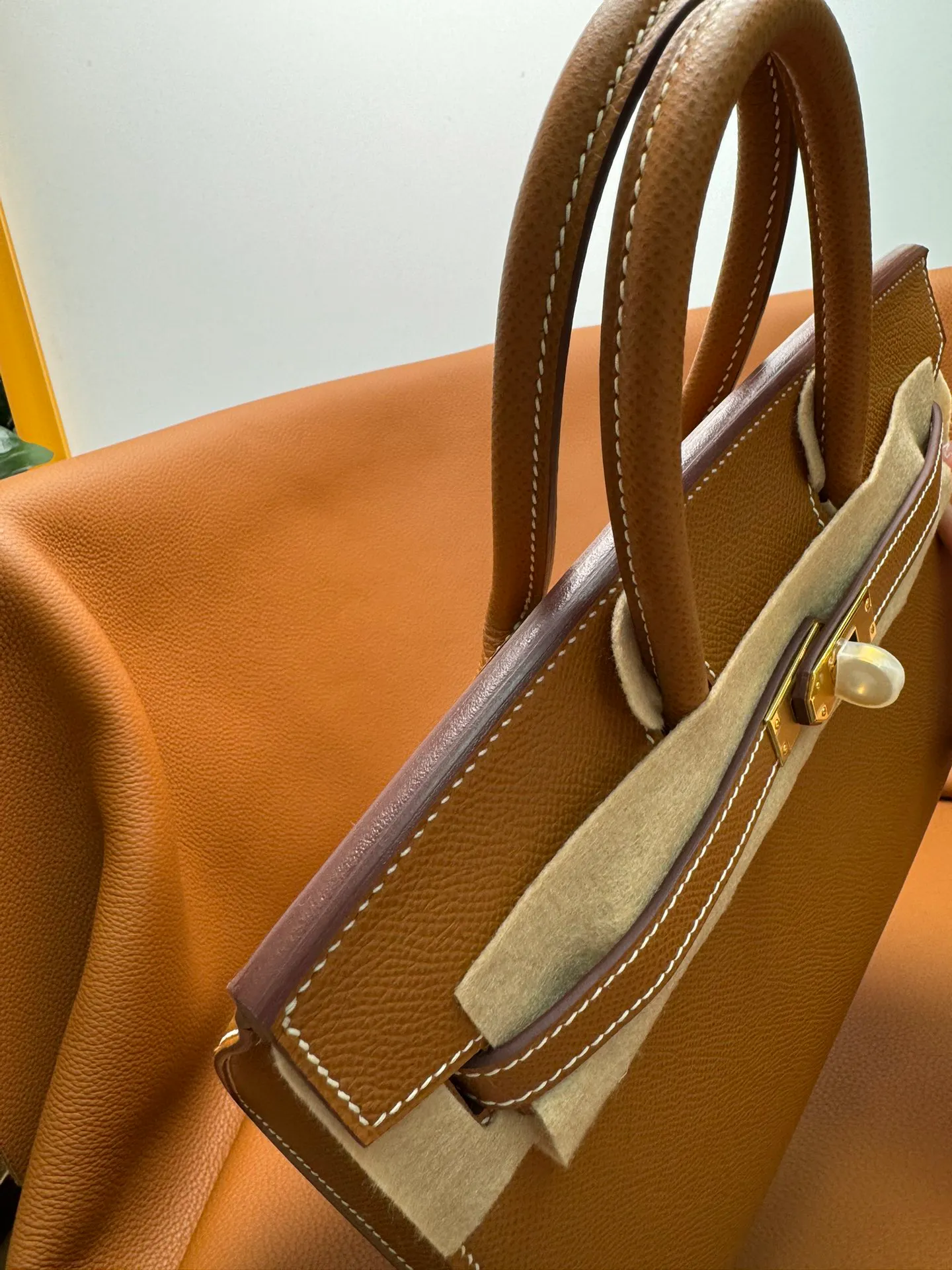 Birkin 25/30/35 Bag Gold (Amber Brown) Epsom Leather