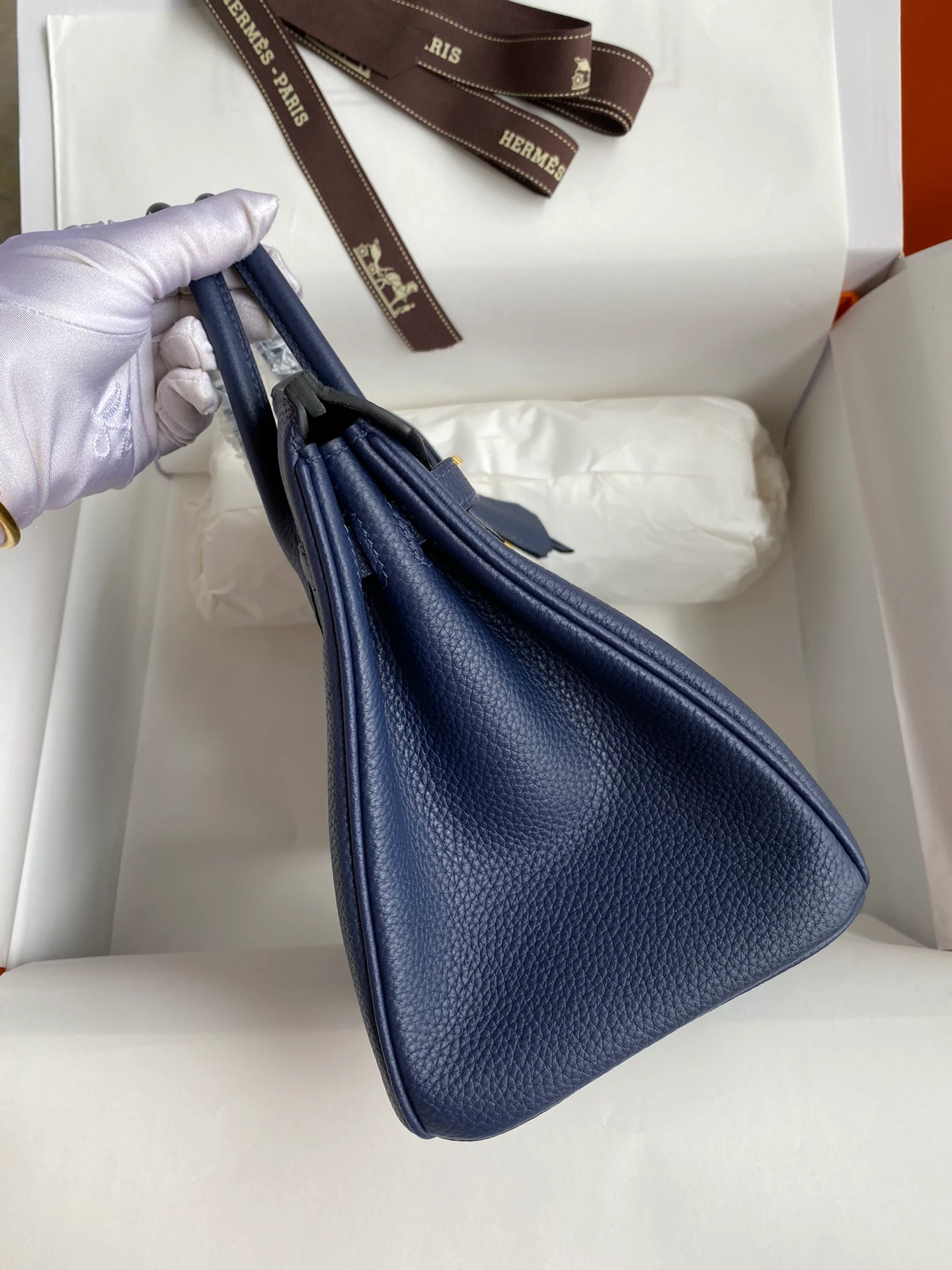 Birkin 25/30/35 Bag Bleu Nuit (Midnight Blue) Togo Leather