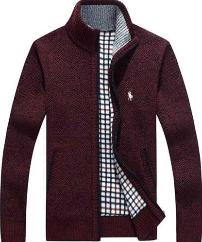 Men's Shawl Collar Cardigans Slim Fit Button Cable Knit Black Sweater Pockets