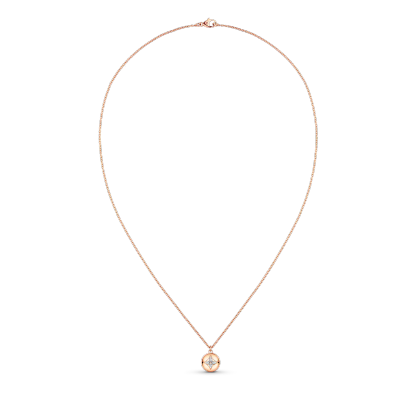 B Blossom Pendant, Pink Gold, White Gold And Diamonds