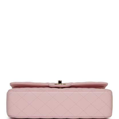 Medium Classic Double Flap Bag Light Pink Caviar Light Gold Hardware