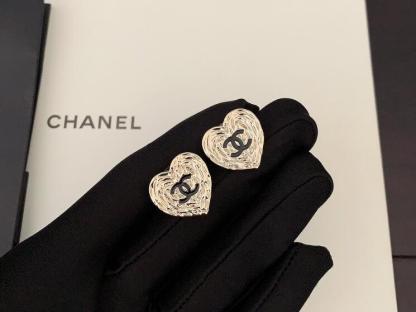 Heart Lava Double C Earrings