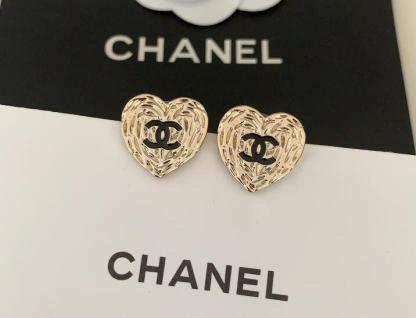 Heart Lava Double C Earrings