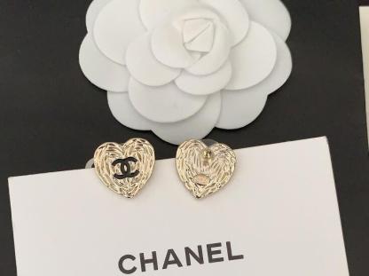 Heart Lava Double C Earrings