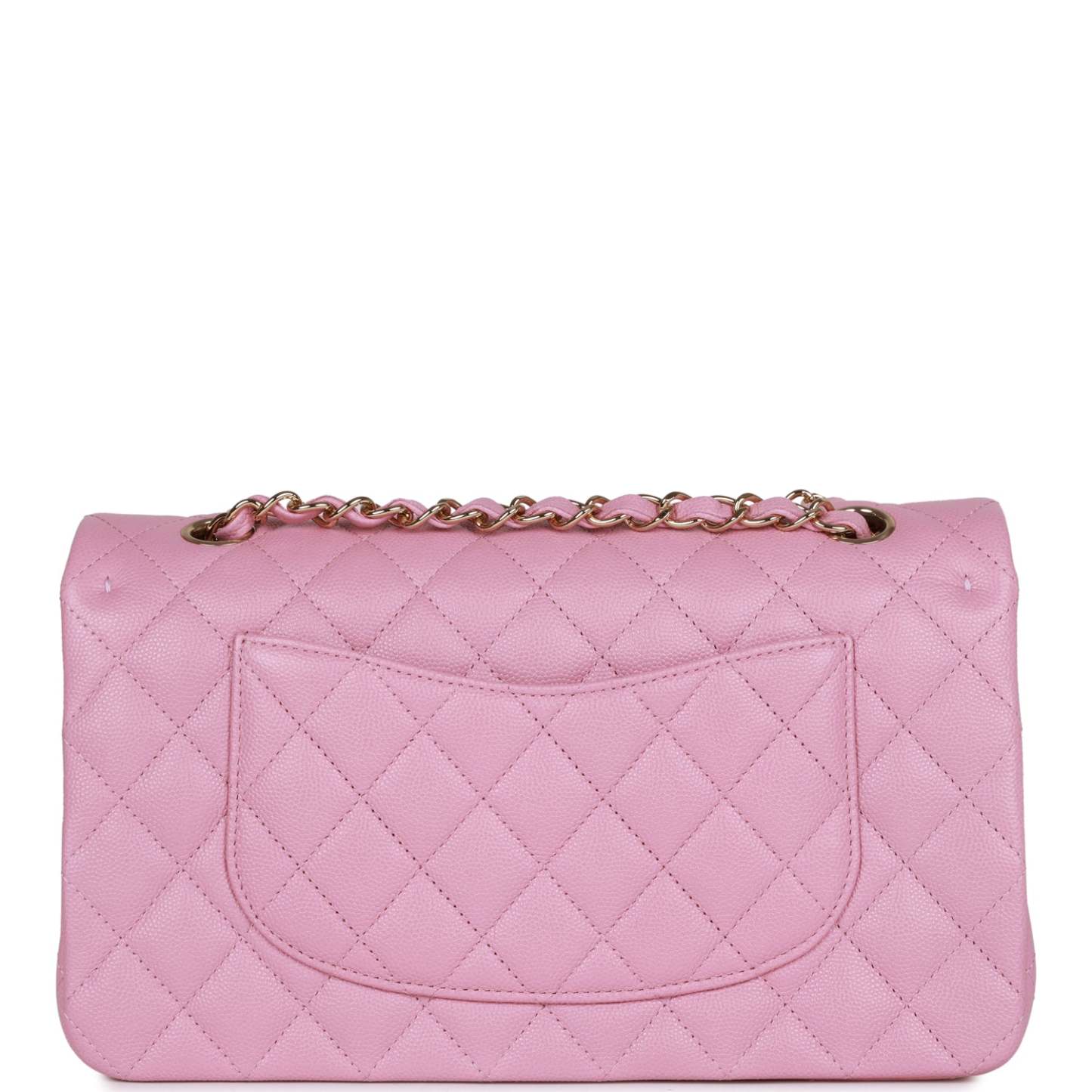 Medium Classic Double Flap Bag Dark Pink Caviar Light Gold Hardware