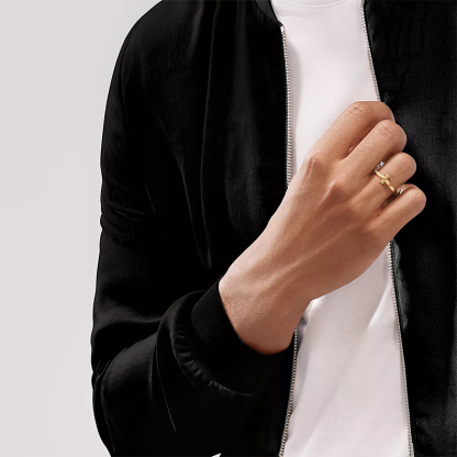 T T1 Ring in Yellow Gold, 2.5 mm Wide