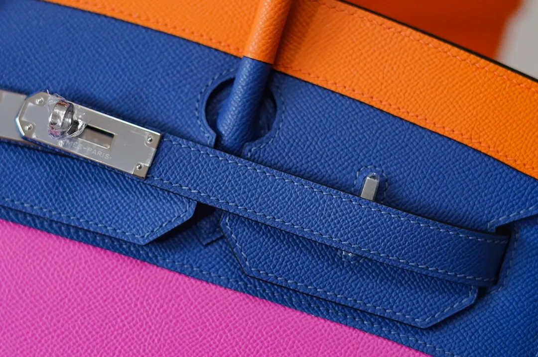Birkin 35 Bag Four‑Tone Colorblock 1 Epsom Leather