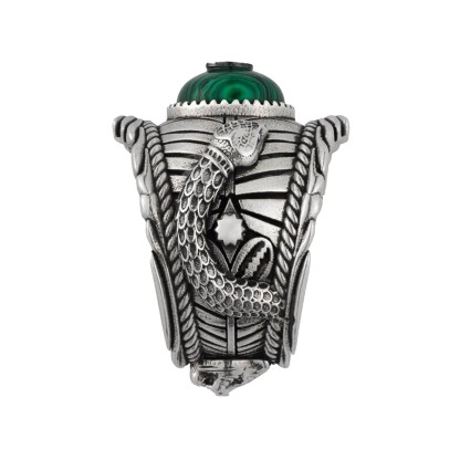 Medium Feline Head Sterling Silver Ring