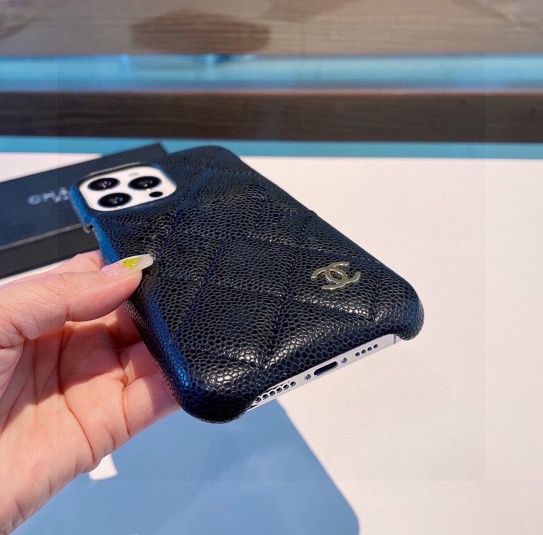 Leather diamond car line plug-in cell phone case