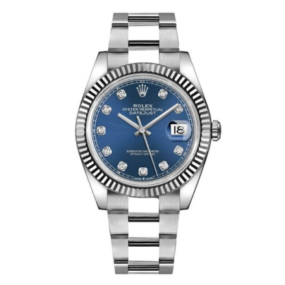 Datejust 41 Blue Diamond Dial Watch 126334-0015