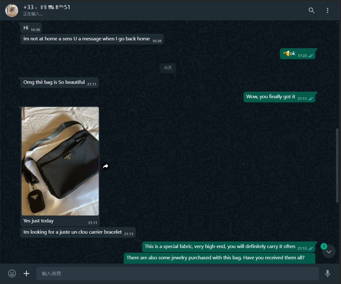WhatsApp customer review