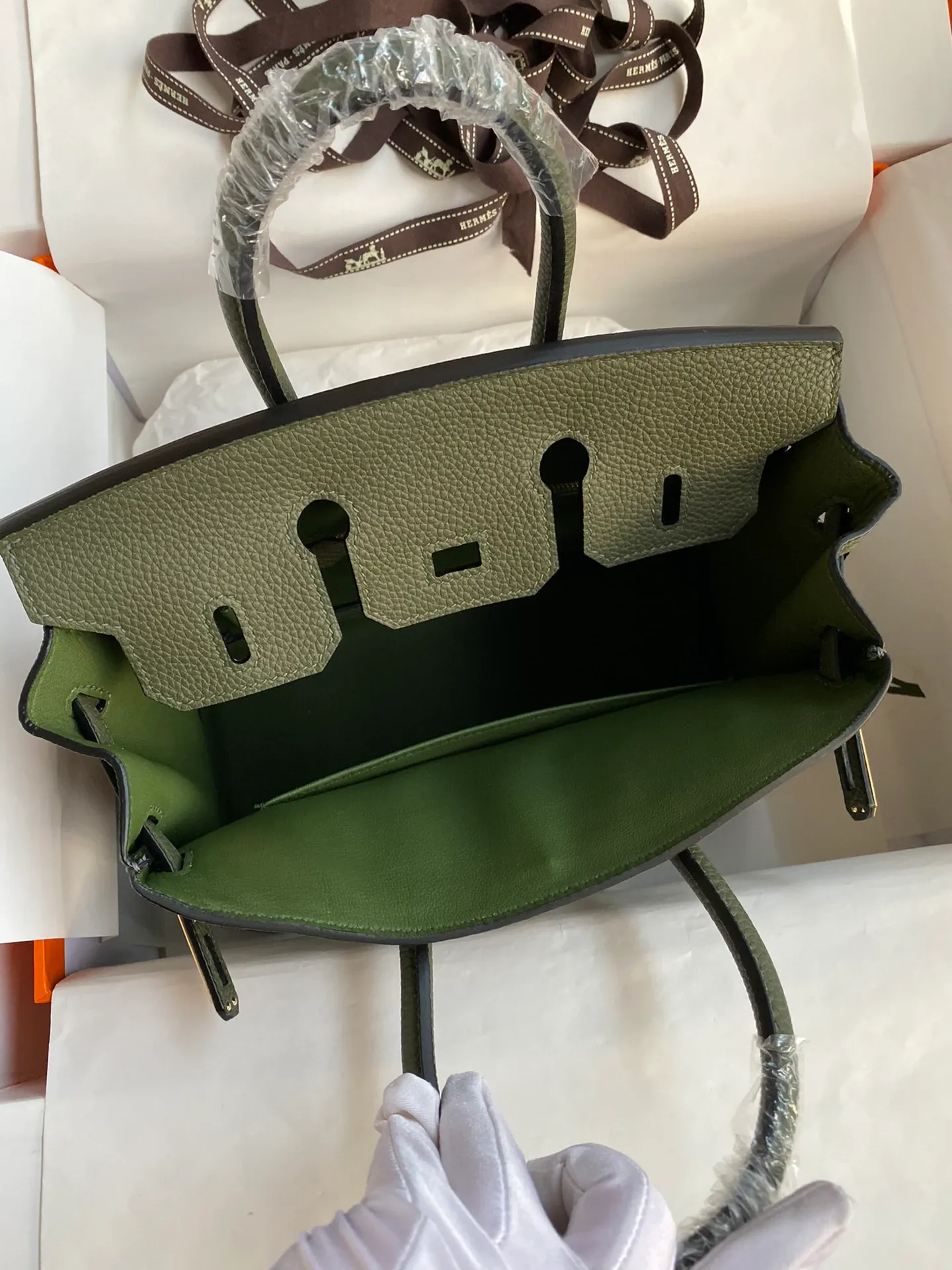 Birkin 25/30/35 Bag Deep Green Togo Leather