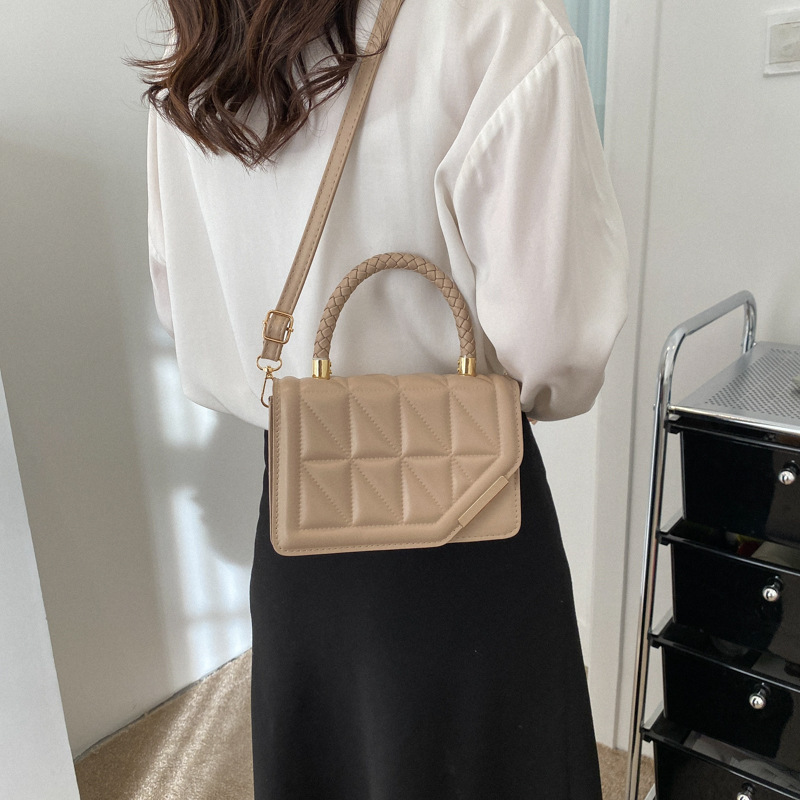 Diamond texture bag women 2024 new style trendy small square handbag