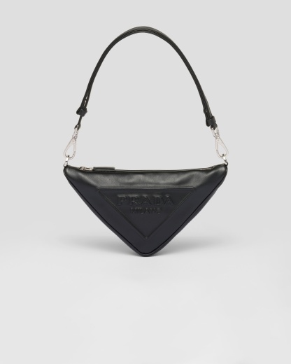 Triangle leather mini-bag