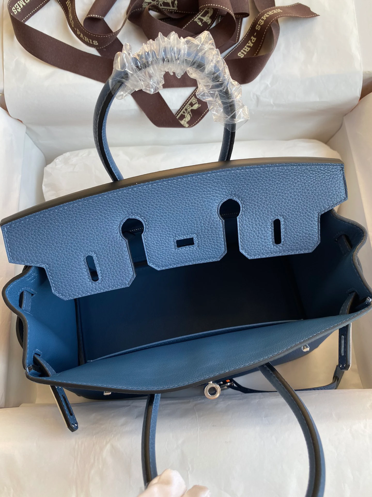 Birkin 25/30/35 Bag Blue Togo Leather