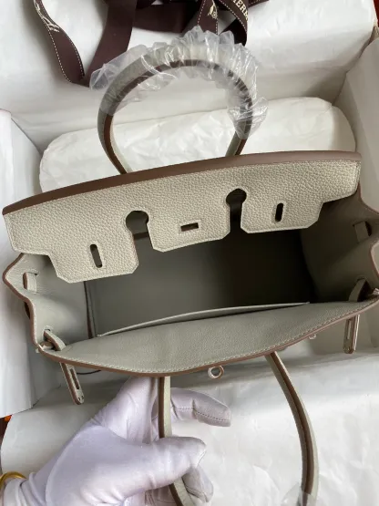 Birkin 25/30/35 Bag Gris Perle (Pearl Grey) Togo Leather