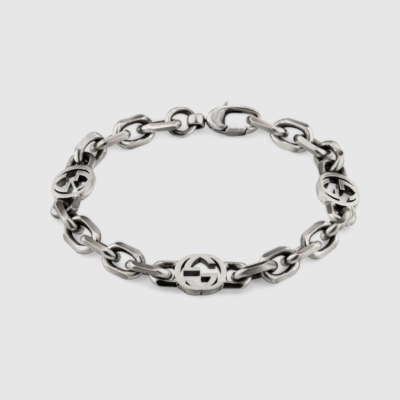 INTERLOCKING SILVER BRACELET
