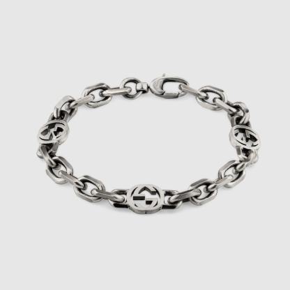 INTERLOCKING SILVER BRACELET