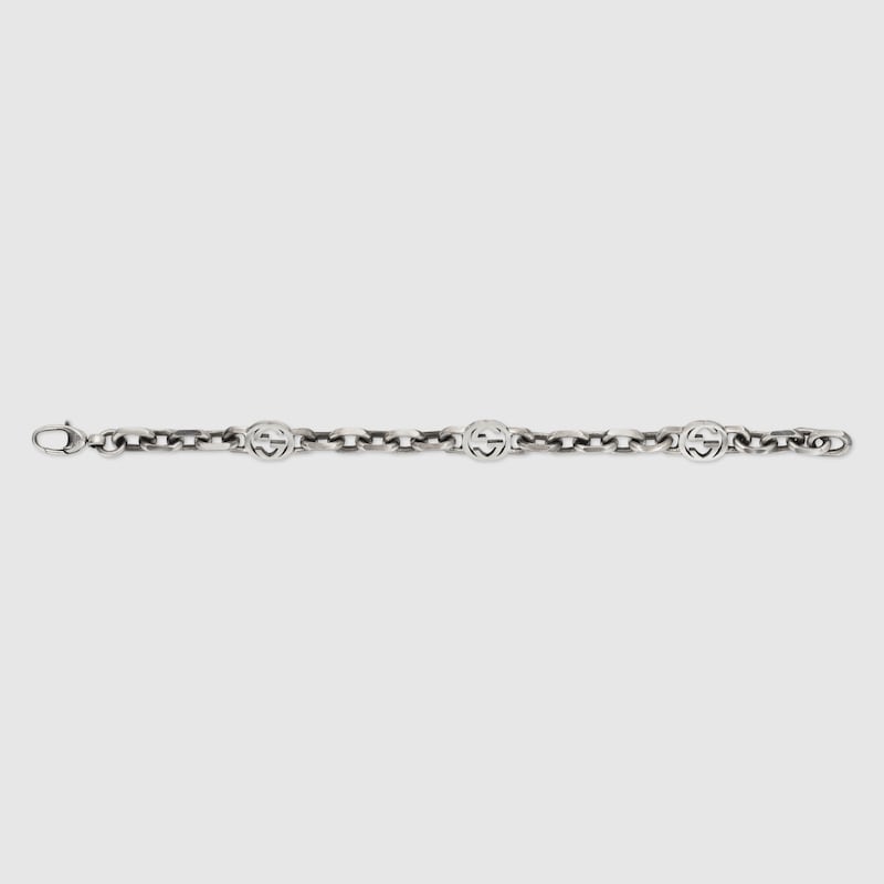 INTERLOCKING SILVER BRACELET