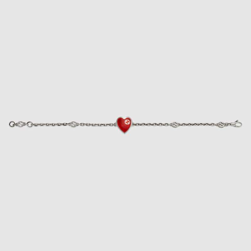 HEART BRACELET WITH INTERLOCKING G