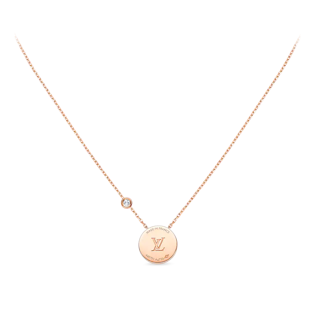 Color Blossom BB Sun Pendant, Pink gold, Malachite and diamond