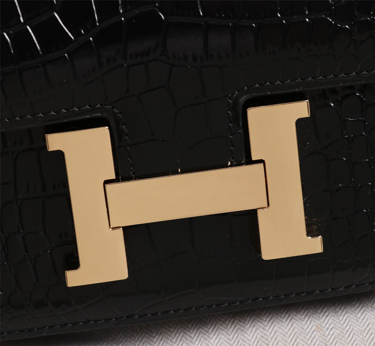 Constance 23 bag Black Crocodile Leather