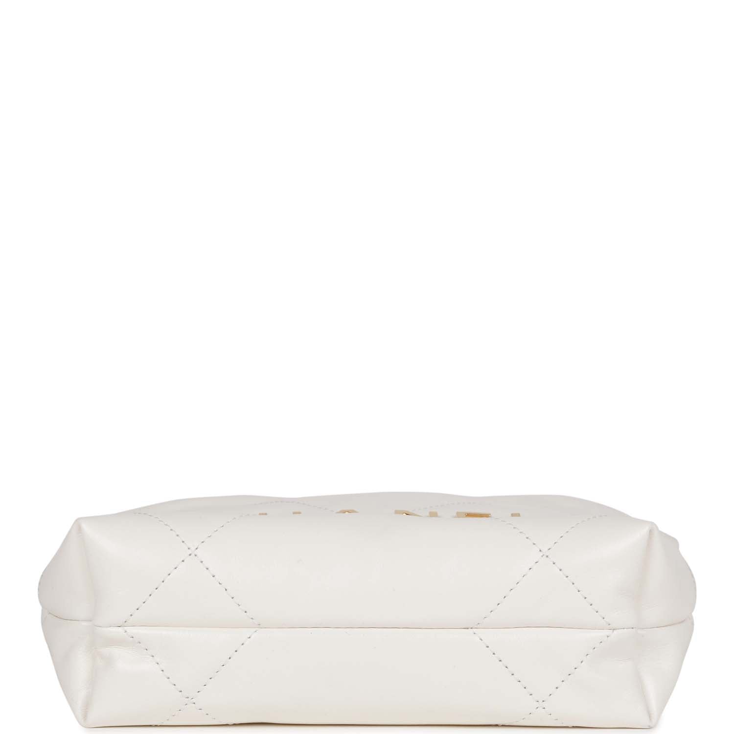 Mini 22 Bag White Calfskin Gold Hardware
