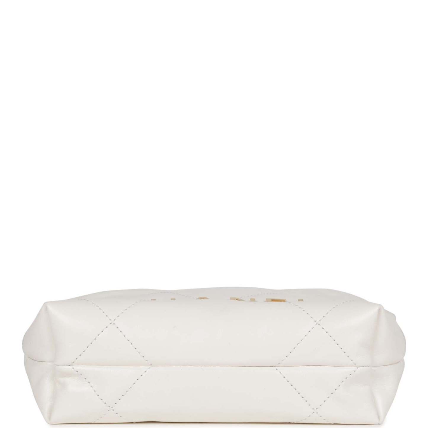 Mini 22 Bag White Calfskin Gold Hardware