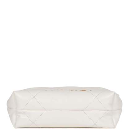 Mini 22 Bag White Calfskin Gold Hardware