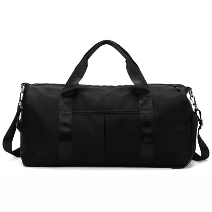 Black travel bag, double wet and dry separation fitness bag, swimming training bag, sports bag, trendy portable cross-body travel bag