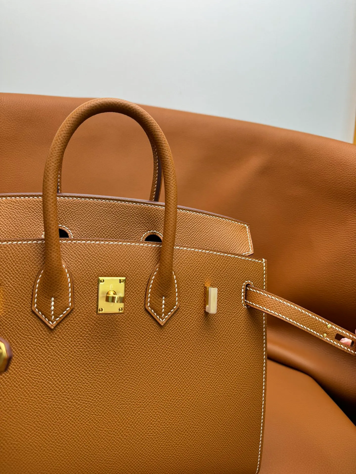 Birkin 25/30/35 Bag Gold (Amber Brown) Epsom Leather