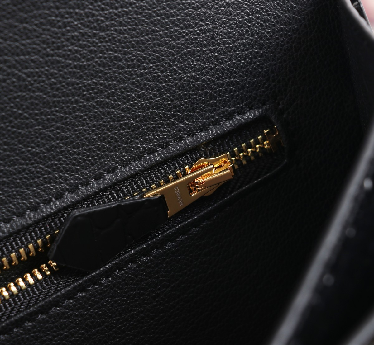 Constance 23 bag Black Crocodile Leather